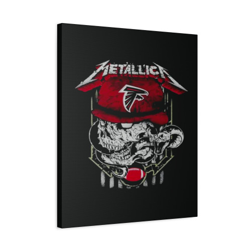 Metallica Skull Snake Atlanta Falcons Usa Canvas Print Poster