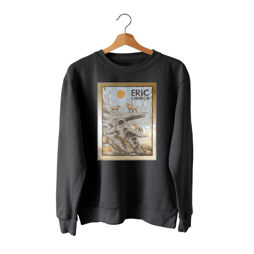 2021 Eric Church Grand Forks Silkscreen Concert Poster Sweatshirt Sweater