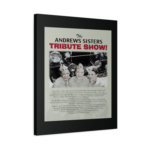 The Andrews Sisters Tribute At Sandgate Uniting Church Monday August 1 Canvas Print Poster