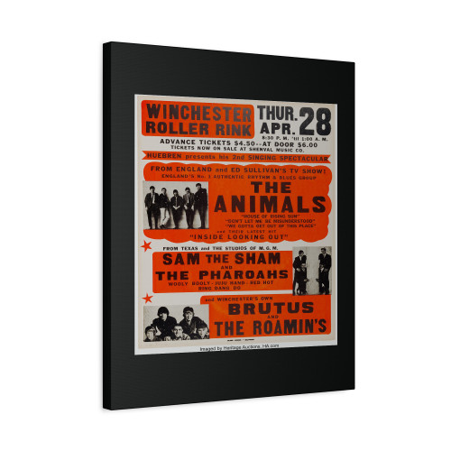 The Animals House Of The Rising Sun 1966 Jumbo Globe Concert Canvas Print Poster