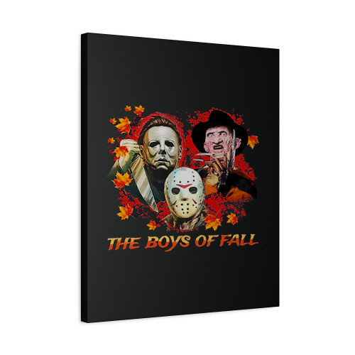 The Boys Of Fall Halloween Jason Freddy Serial Killers Canvas Print Poster