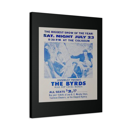 The Byrds 1966 Indianapolis In Cardboard Concert Canvas Print Poster