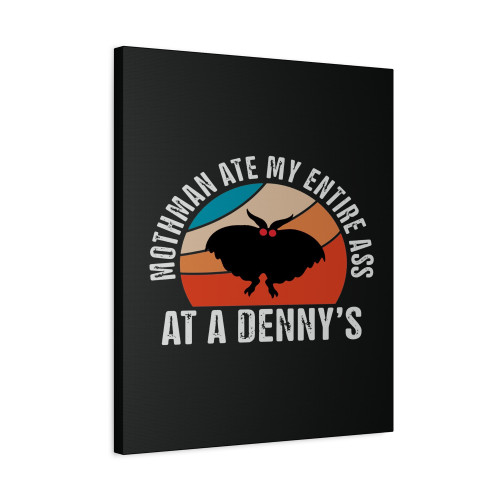 Mothman Ate My Entire Ass Vintage Mothman Cryptid Canvas Print Poster