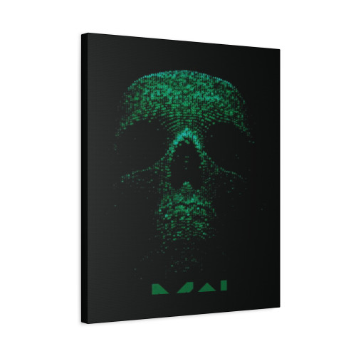Mw Green Skull Modern Warfare Canvas Print Poster