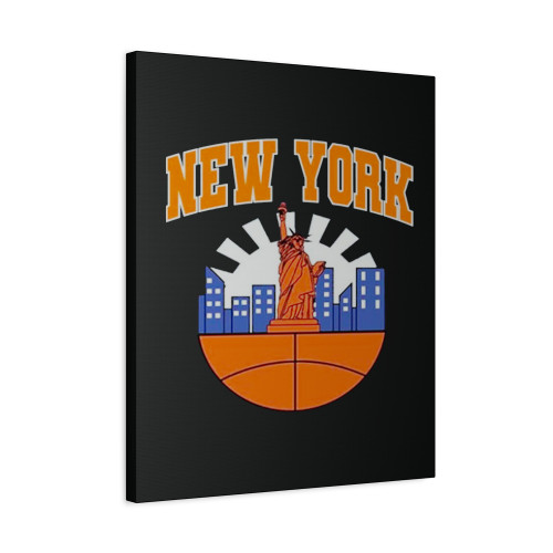 New York Basketball Colorful Cityscape Canvas Print Poster