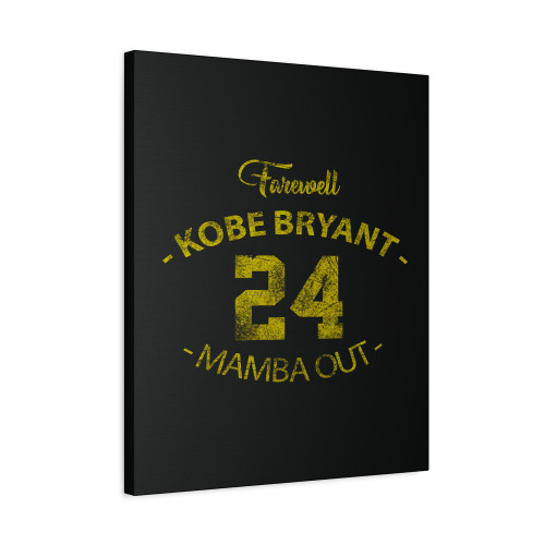 Farewell Kobe Bryant 24 Jersey Mamba Out Canvas Print Poster