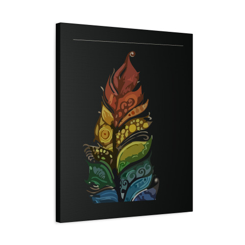 Feather Doodle Art Canvas Print Poster