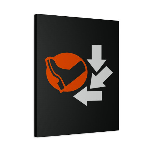 Fighting Game Kick Symbol Canvas Print Poster