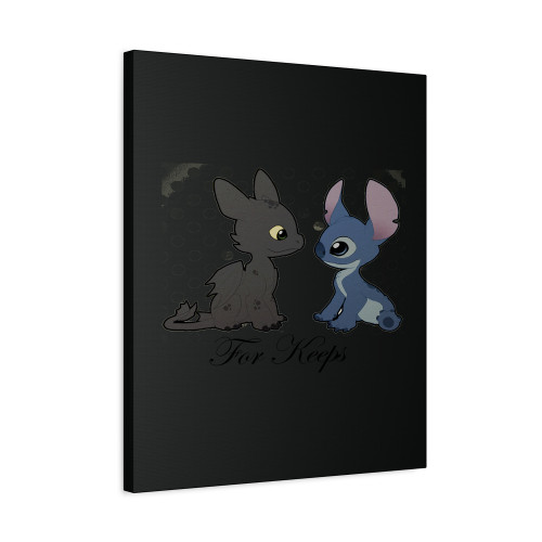 For Keeps Toothless And Stitch Canvas Print Poster