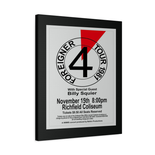 Foreigner Billy Squier 1981 Concert Canvas Print Poster