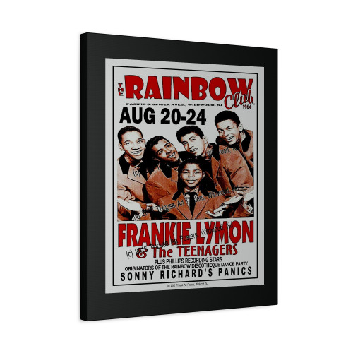 Frankie Lymon 1964 Gig Rainbow Club Wildwood Nj Canvas Print Poster