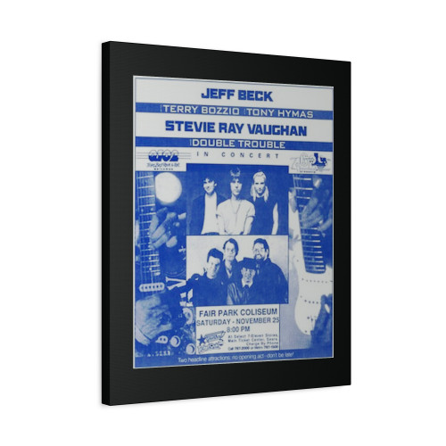 The Fire Meet The Fury 1989 Concert Tour Signed By Stevie Ray Vaughan And Jeff Beck Canvas Print Poster