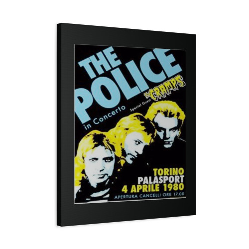 The Police Concert With Special Guest The Cramps 4 Aprile 1980 Canvas Print Poster