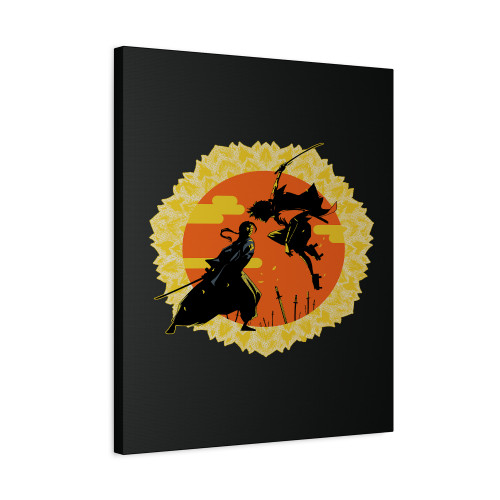 The Samurai Of Sunflower Canvas Print Poster