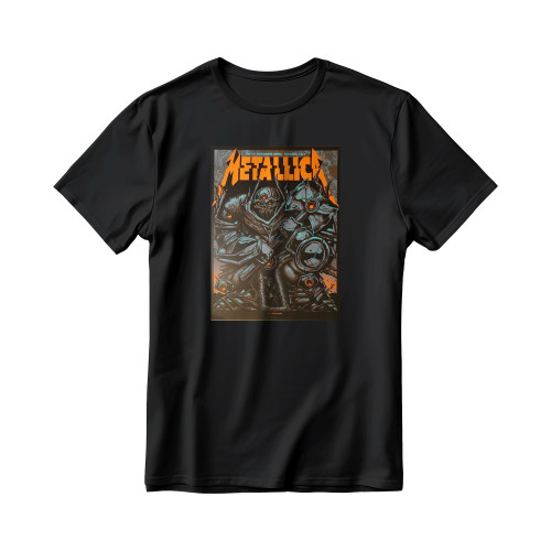 2018 Metallica Bologna Ii Silkscreen Concert Poster Men's T-Shirt Tee