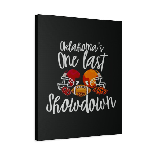 Oklahoma Sooners Vs Oklahoma State Cowboys 2023 Oklahomas One Last Showdown Canvas Print Poster