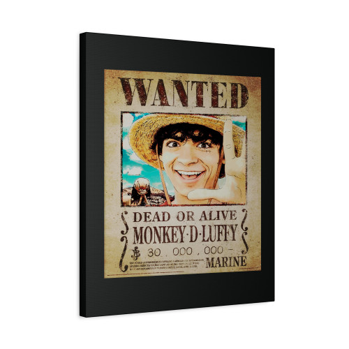 One Piece Live Action Luffy Wanted Canvas Print Poster