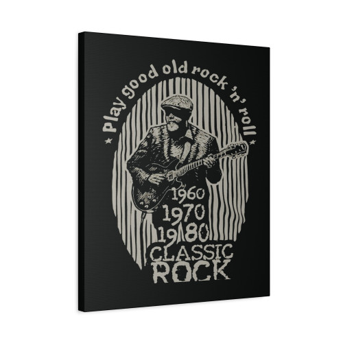 Play Good Old Rock N Roll Guitarist Rock Canvas Print Poster