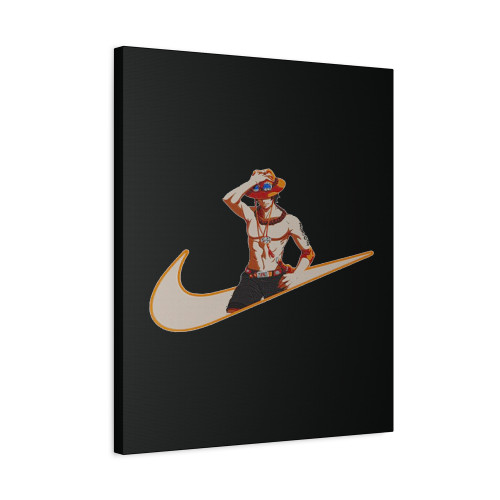 Portgas D Ace One Piece Nike Anime Canvas Print Poster