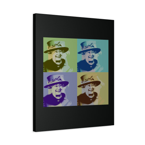 Queen Elizabeth Pop Art Warhol Style 4 Canvas Print Poster