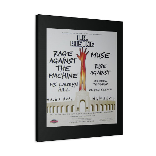 Rage Against The Machine Rise Against Muse La Rising 2011 Concert Canvas Print Poster
