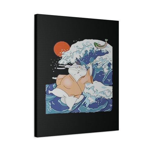 Funny Cat Samurai Canvas Print Poster Funny Cat Samurai Canvas Print Poster