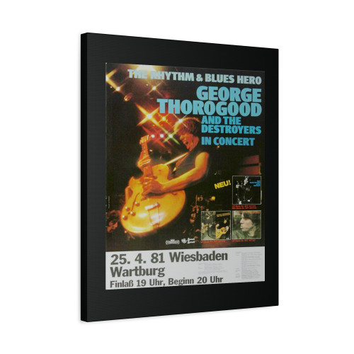 George Thorogood In Concert Wiesbaden 1981 Canvas Print Poster