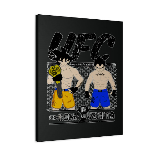 Goku Vs Vegeta Ufc Canvas Print Poster