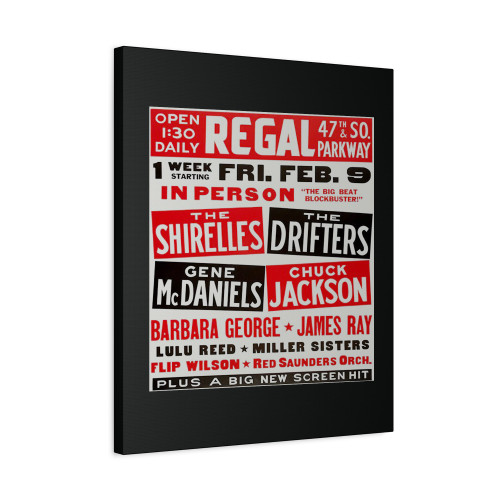 The Shirelles The Drifters 1962 Concert Canvas Print Poster