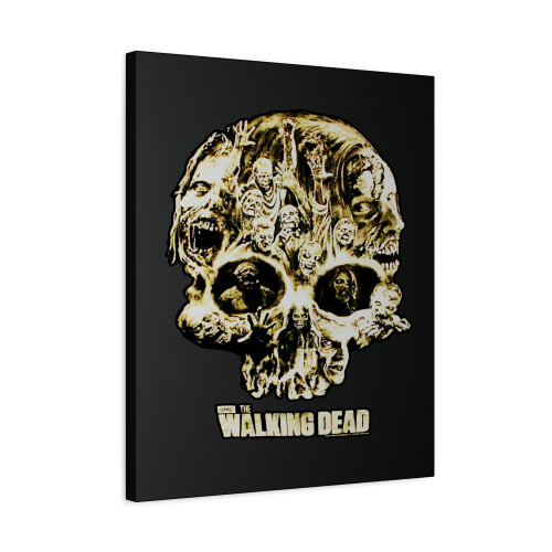 The Walking Dead Herren Zombie Skull Canvas Print Poster
