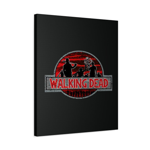 The Walking Dead Mashup Jurassic Park Logo Canvas Print Poster