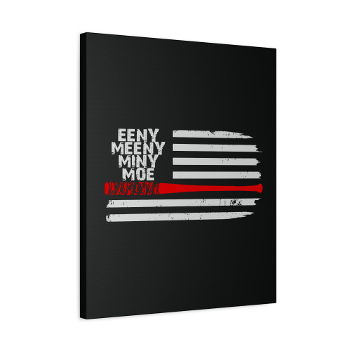 The Walking Dead Negan Lucille Eeny Meeny Art Usa Flag Canvas Print Poster