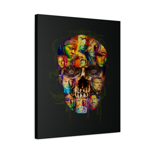 The Walking Dead Zombie Head Art Canvas Print Poster