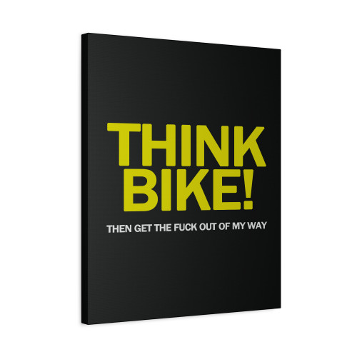 Think Bike Canvas Print Poster