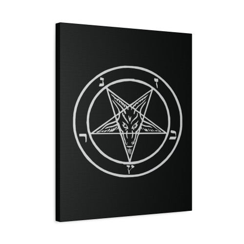 Reality Glitch Baphomet Sigil Canvas Print Poster