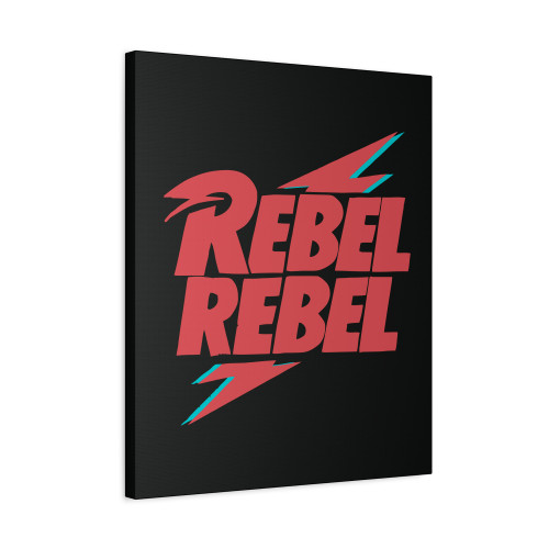 Rebel Rebel David Bowie Red Canvas Print Poster
