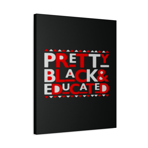 Red White Pretty Black And Educated Sorority Canvas Print Poster