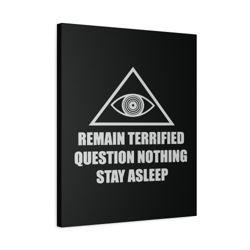 Remain Terrified Question Nothing Stay Asleep Canvas Print Poster