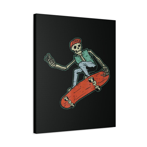 Retro Skateboard Skateboarder Canvas Print Poster