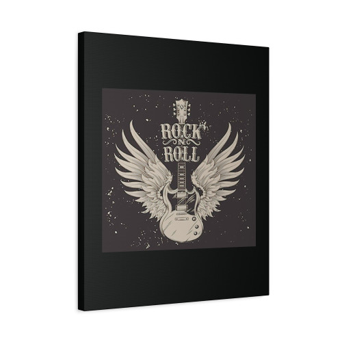 Rock And Roll Music Guitar Angel Canvas Print Poster