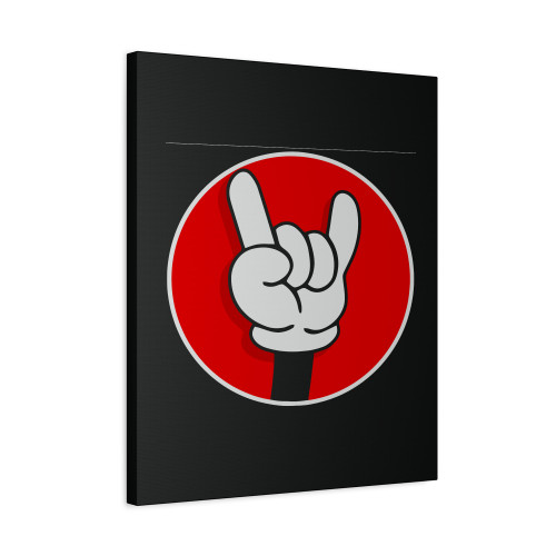 Rock Hand With Gloves Canvas Print Poster