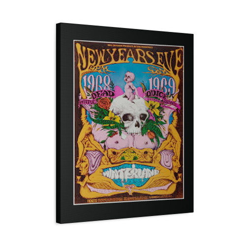 Grateful Dead And Santana 1968 Bill Graham Fillmore Concert Canvas Print Poster