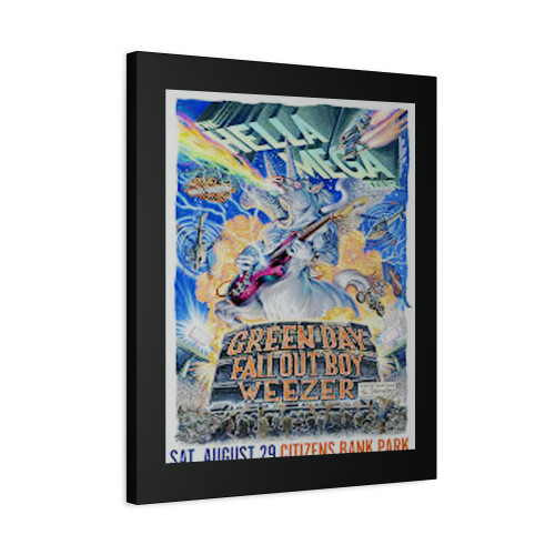 Green Day Fall Out Boy Weezer Hella Mega Tour 2020 Philadelphia Concert Canvas Print Poster