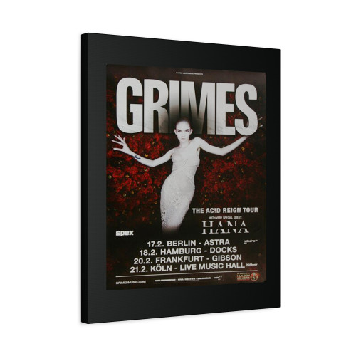 Grimes Acd Reign Tour 2016 Canvas Print Poster