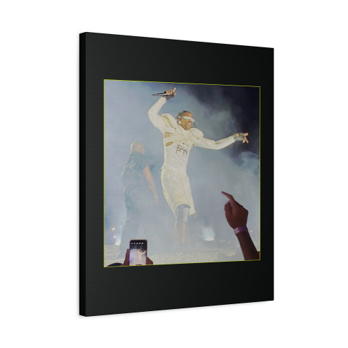 Guest Kanye West On Stage At Concert In Rome Canvas Print Poster