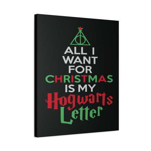 Harry Potter All I Want For Christmas Is My Hogwarts Letter Canvas Print Poster