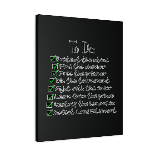 Harry Potter Checklist Canvas Print Poster