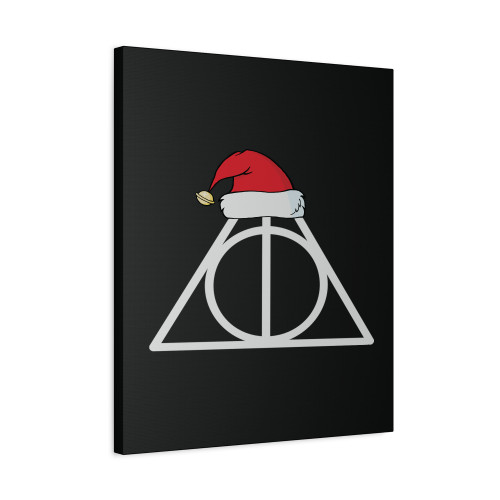 Harry Potter Harry Potter Deathly Hallows Logo Santa Hat Canvas Print Poster