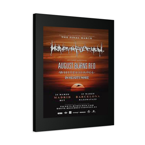 Heaven Shall Burn August Burns Red 2018 Spain Concert Tour Canvas Print Poster