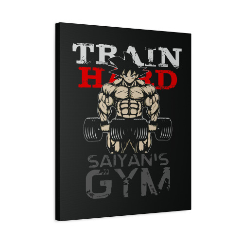 Train Hard Saiyan's Gym Canvas Print Poster